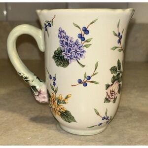 Princess House Vintage Gardens China Coffee Mug 12oz Floral Botanical 4-3/4" One